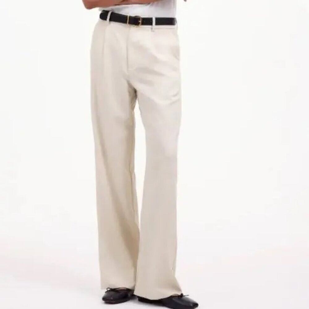 Madewell Pants Womens Slouchy Straight Drapey Twill Muted Stone Size 4‎